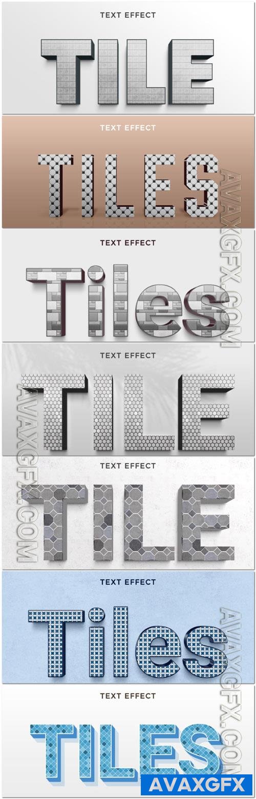 PSD tile text effect