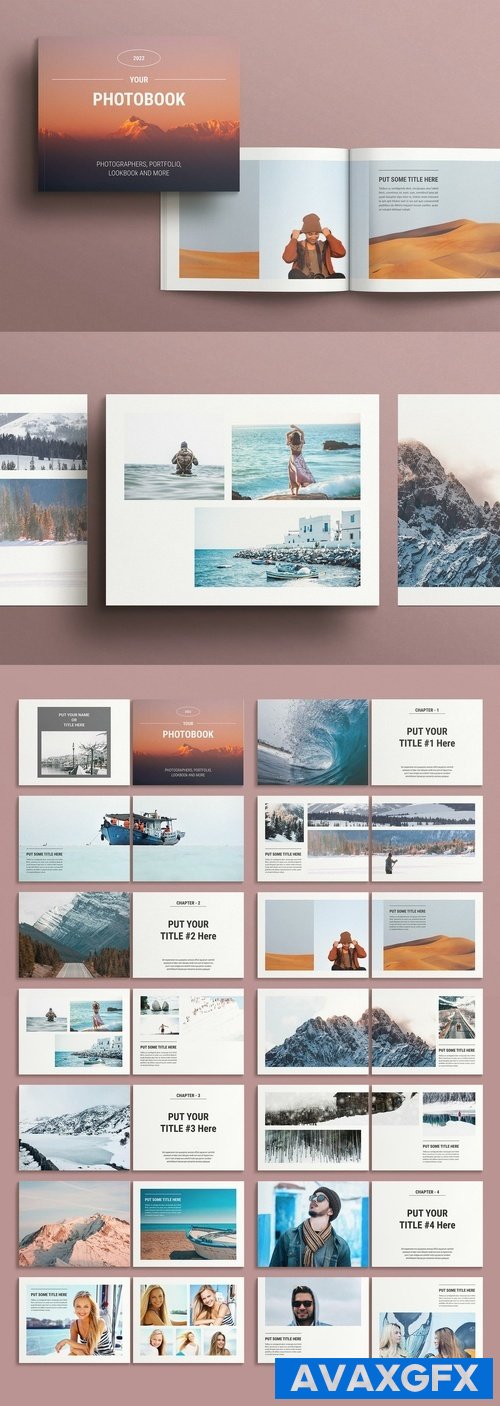 Adobestock - Photo Album Book Landscape Layout 524349259