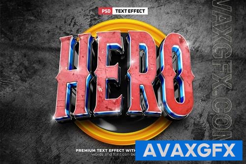 PSD hero robot esport team 3d editable text effect