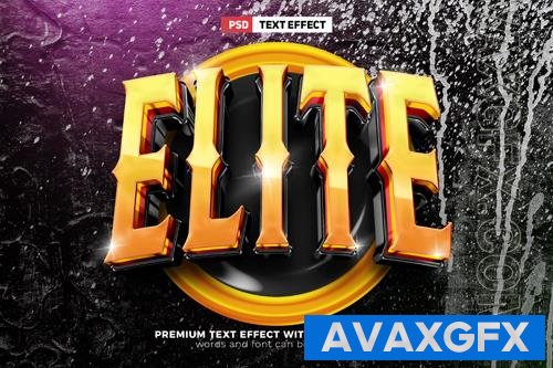 PSD esport logo template elite team 3d editable text effect