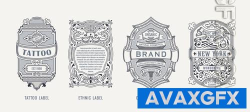 Vector design emblems, stickers, beer labels