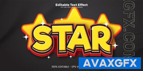 Vector star editable text effect in modern trend style