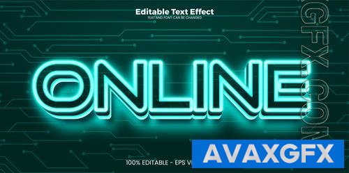 Vector online editable text effect in modern trend style