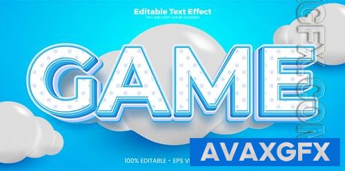 Vector game editable text effect in modern trend style