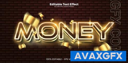 Money editable text effect in modern trend style