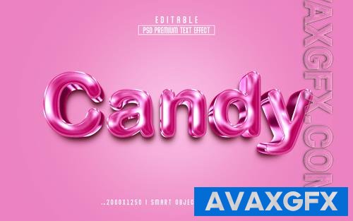 PSD candy 3d editable psd text effect style