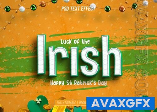 PSD st patrick's day editable text