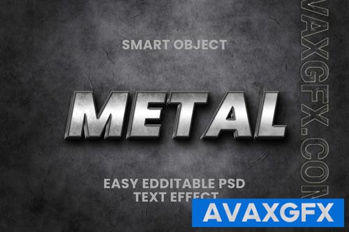 PSD logam metal stainless realistic 3d text effect