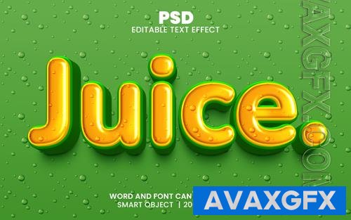 PSD juice 3d editable photoshop text effect style with background