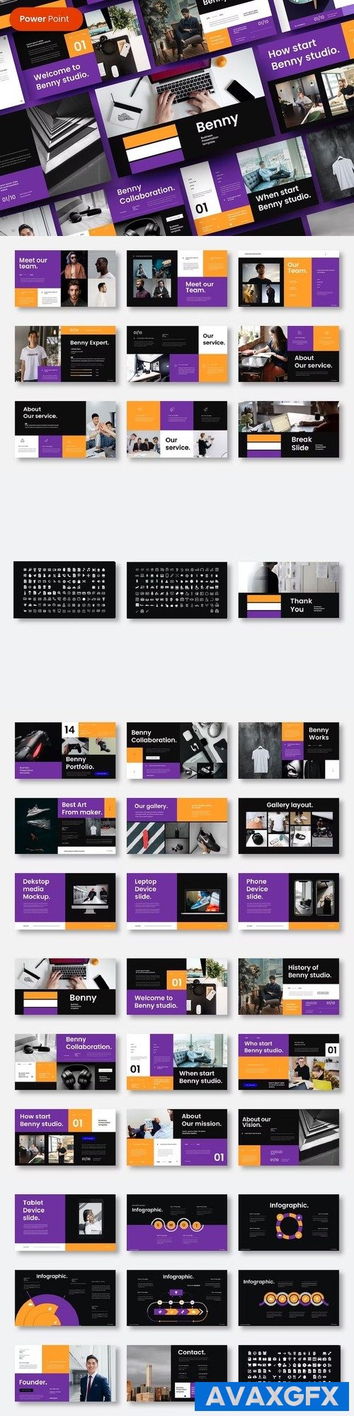 Benny – Business PowerPoint Template HYZ3F26