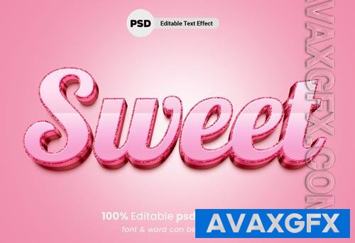 PSD sweet editable 3d text effect
