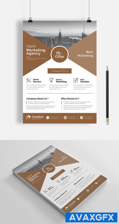 Adobestock - Minimal Marketing Flyer 524535591