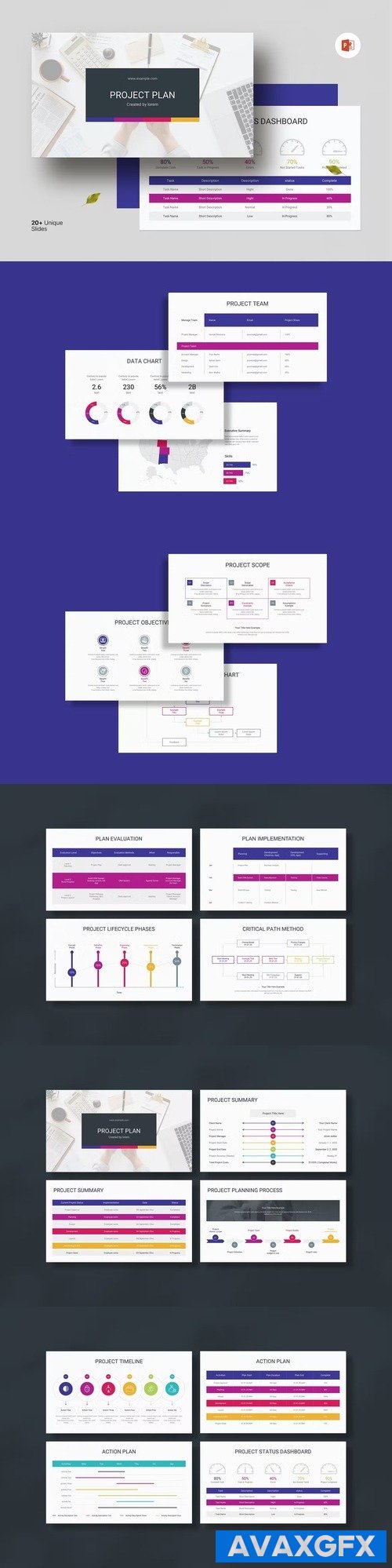 Project Plan PowerPoint Template MRRRH56