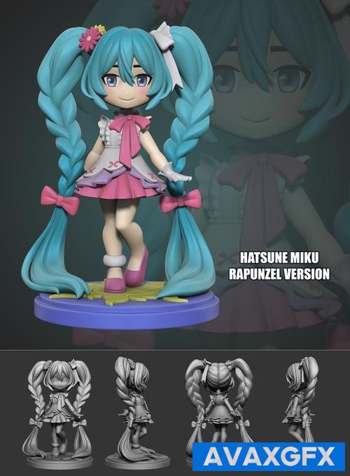 Miku Rapunzel – 3D Print