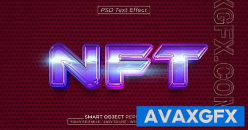 PSD nft text effect editable 3d style