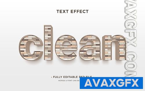 Clean psd 3d text effect