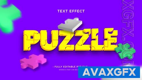 PSD puzzle toy text effect