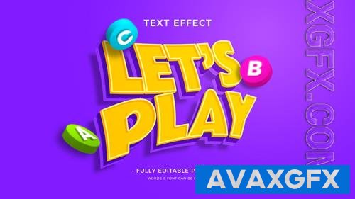 PSD lets play toy text effect