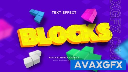 PSD blocks toy text effect