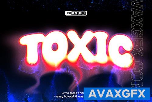 PSD toxic editable text effect