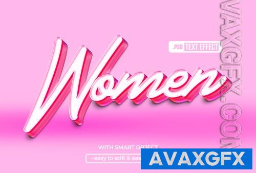 PSD women editable text effect