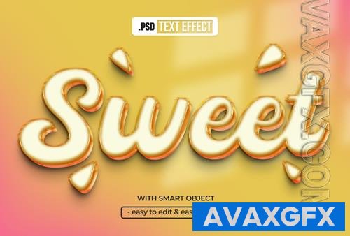 PSD sweet editable text effect