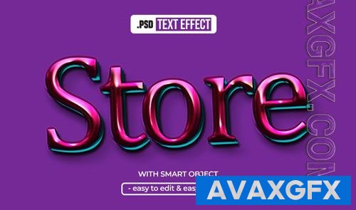 PSD store editable text effect