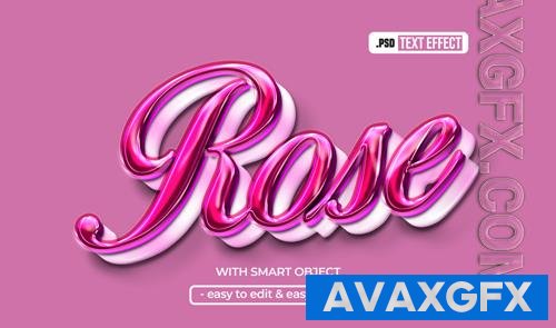 PSD rose editable text effect