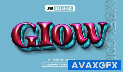 PSD glow editable text effect