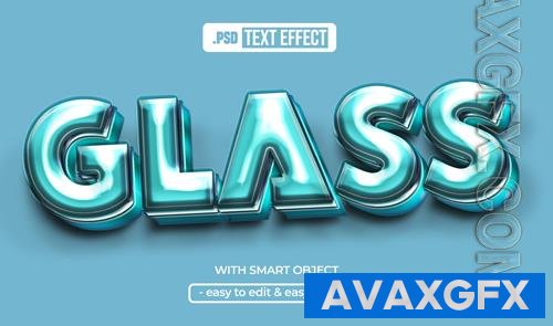 PSD glass editable text effect