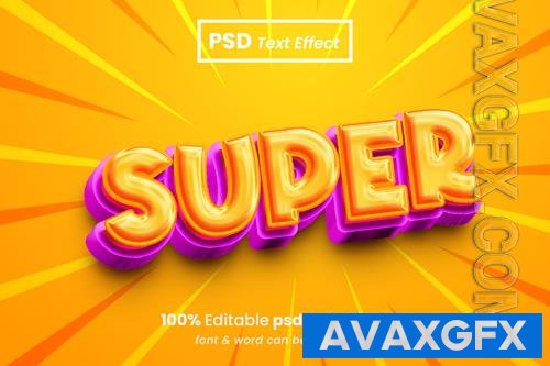 PSD super editable 3d text effect