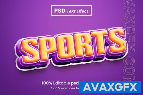 PSD sports editable 3d text effect