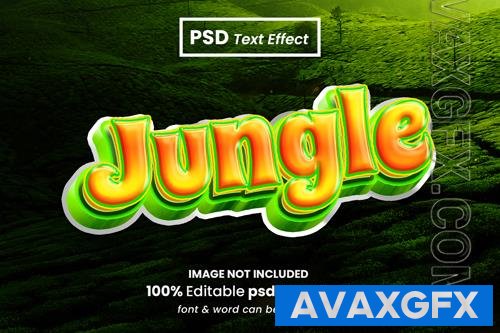 PSD jungle editable 3d text effect