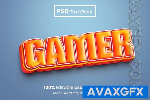 PSD gamer editable 3d text effect