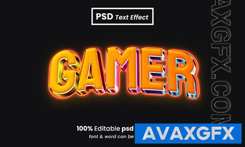 PSD gamer editable 3d text effect vol 2