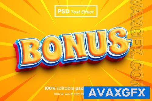 PSD bonus editable 3d text effect