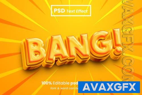 PSD bang editable 3d text effect