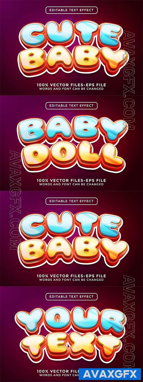 Cute Baby Editable Text Effect