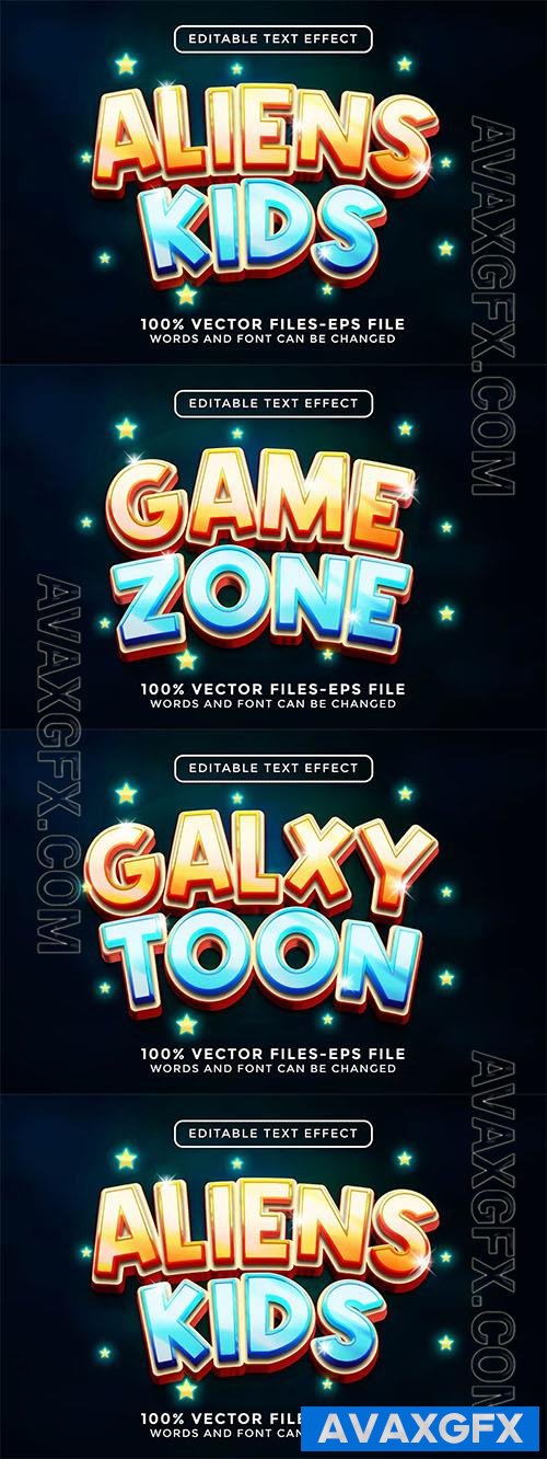 Aliens Kids Editable Text Effect