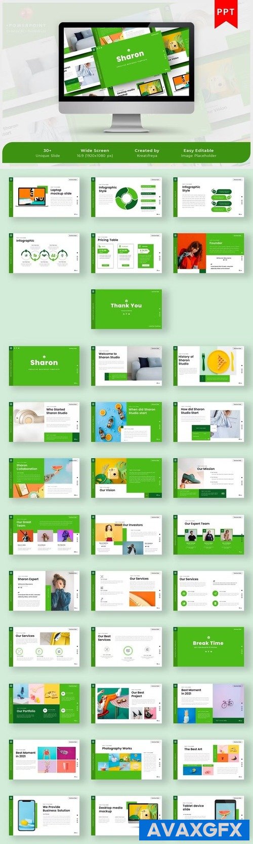 SHARON PowerPoint Template CVWULPC