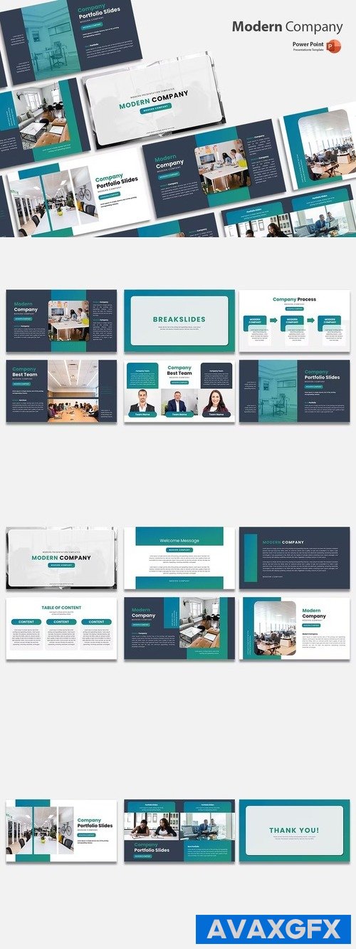 Modern Company Persentation Power Point Template KWSGCAL