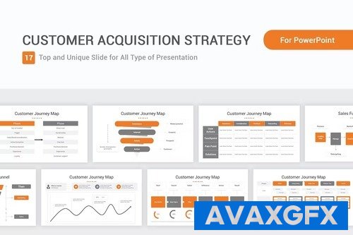 Customer Acquisition Strategy PowerPoint Template X2V4XZY