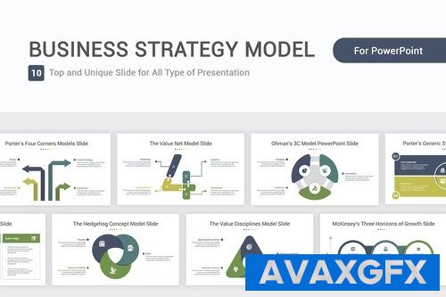 Business Strategy Model PowerPoint Template AXSKA4L