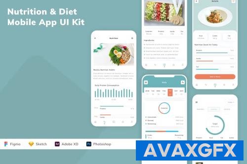 Nutrition & Diet Mobile App UI Kit Y4YXPJ6