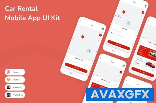 Car Rental Mobile App UI Kit 5YYAP4Y