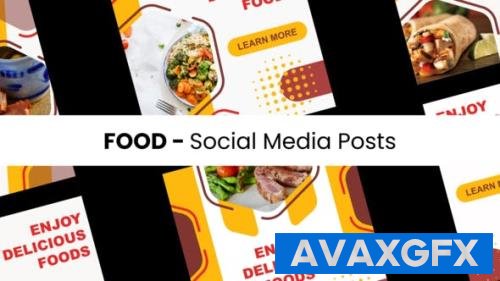 Videohive - Food - Social Media Posts 43219927
