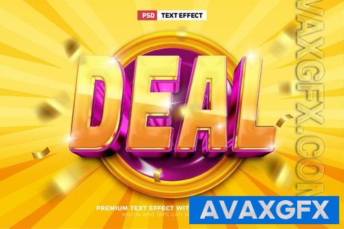 PSD super best deal promo 3d editable text effect vol 3