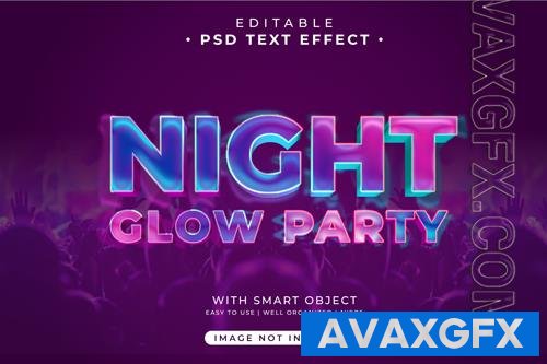 PSD night party text effect