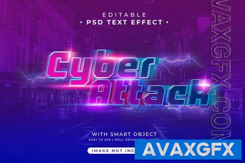 PSD cyber attack text effect