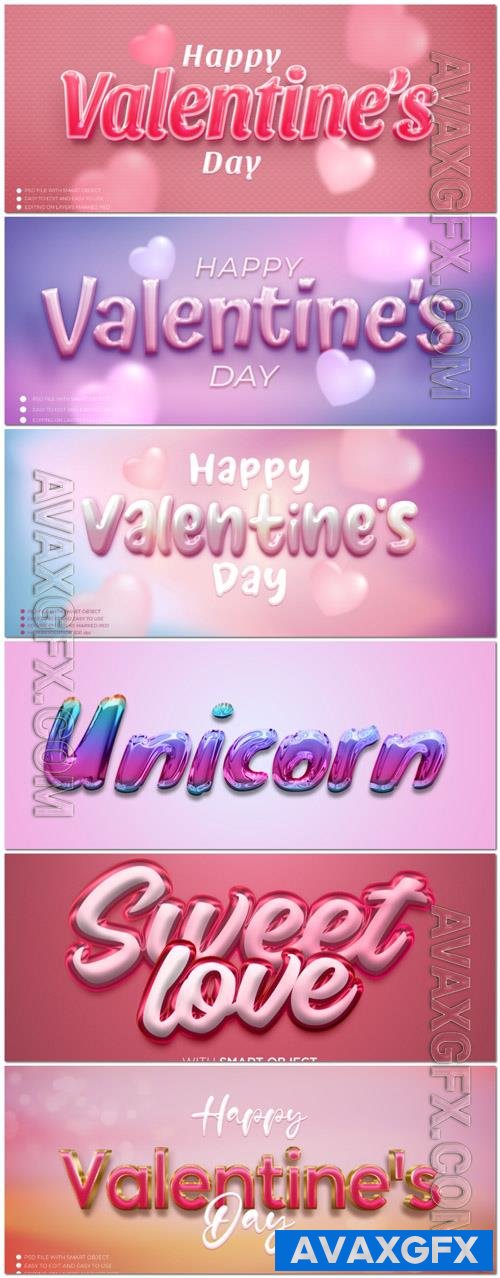 Psd style text effect editable set vol 101